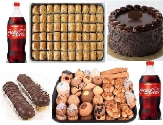 Cevizli Baklava ve Çikolatalı Yaş Pastalı Dev Avantajlı Tatlı Seti